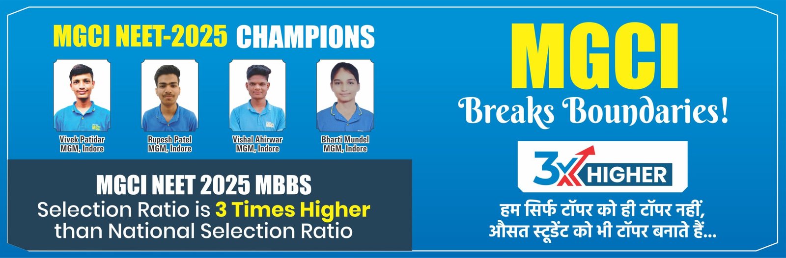 NEET 2025 3x students selected